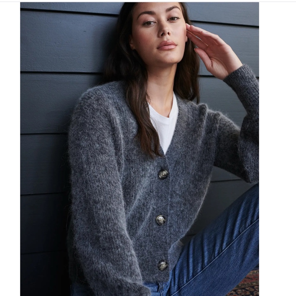 Quince Gray Women's Cardigan Sweater